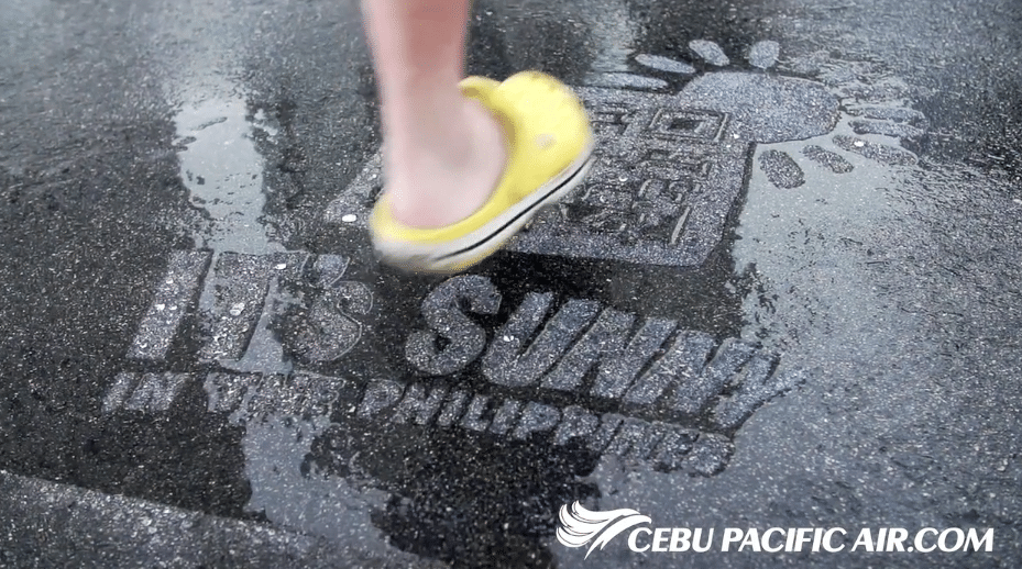 Cebu Pacific Air Creates An Ad Only Visible In The Rain To Boost Its Bookings In Hong-Kong