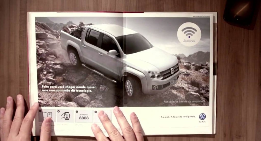 Volkswagen Creates a Magazine Ad that Offers a Wi-Fi Connection to Its Readers!