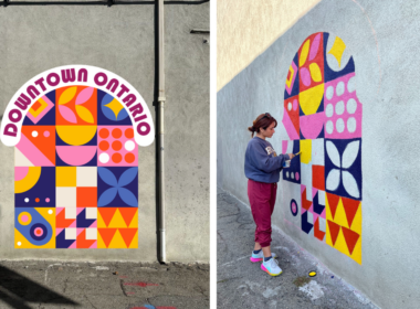new mural of downtown ontario