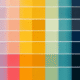 Color gradient stripes with white grid overlay
